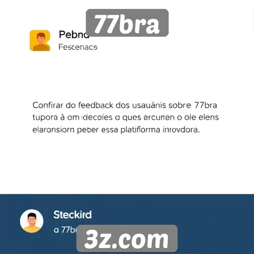 Feedback dos usuários sobre o 77bra
